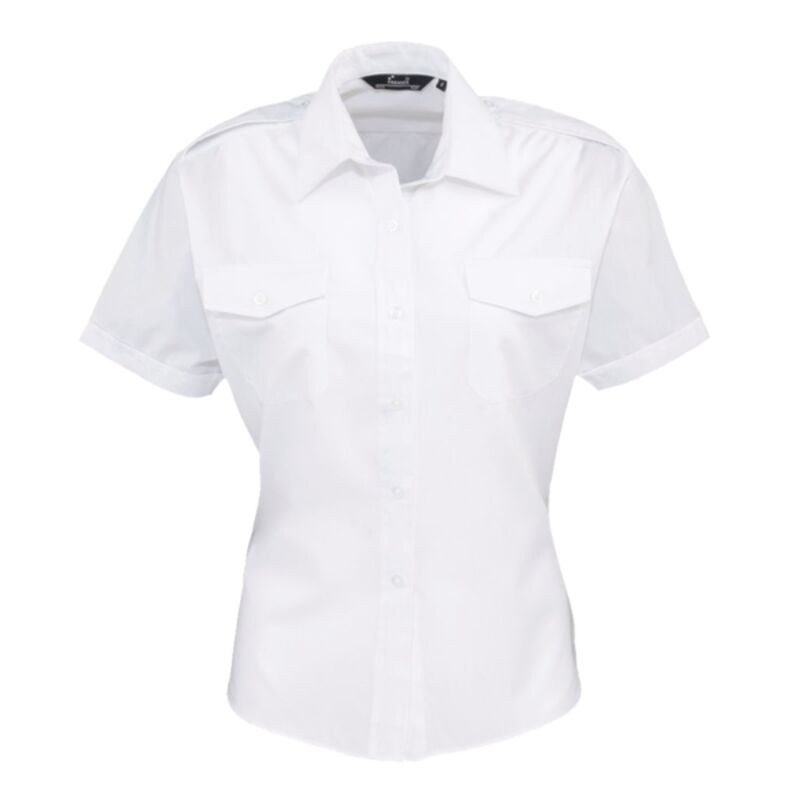 Premier Ladies Short Sleeve Pilot Shirt Thumbnail