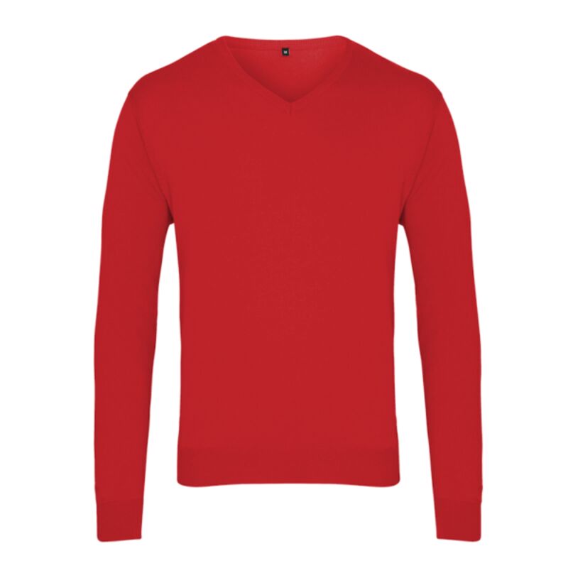 Premier Knitted Cotton Acrylic V Neck Sweater Thumbnail