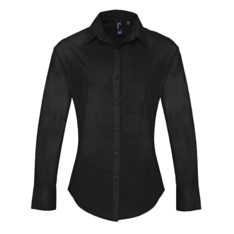 Premier Ladies Supreme Long Sleeve Poplin Shirt Thumbnail