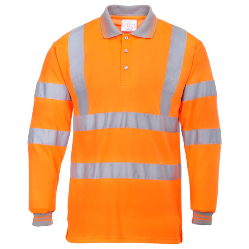 Portwest Hi-Vis Long Sleeve Polo Shirt Thumbnail