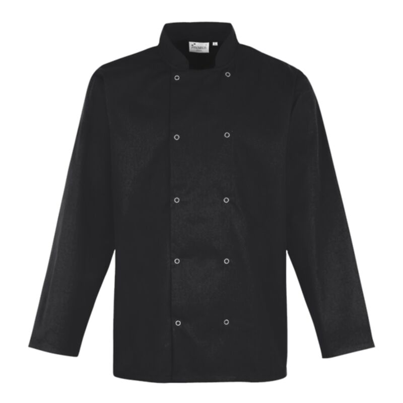 Premier Unisex Long Sleeve Stud Front Chef's Jacket Thumbnail