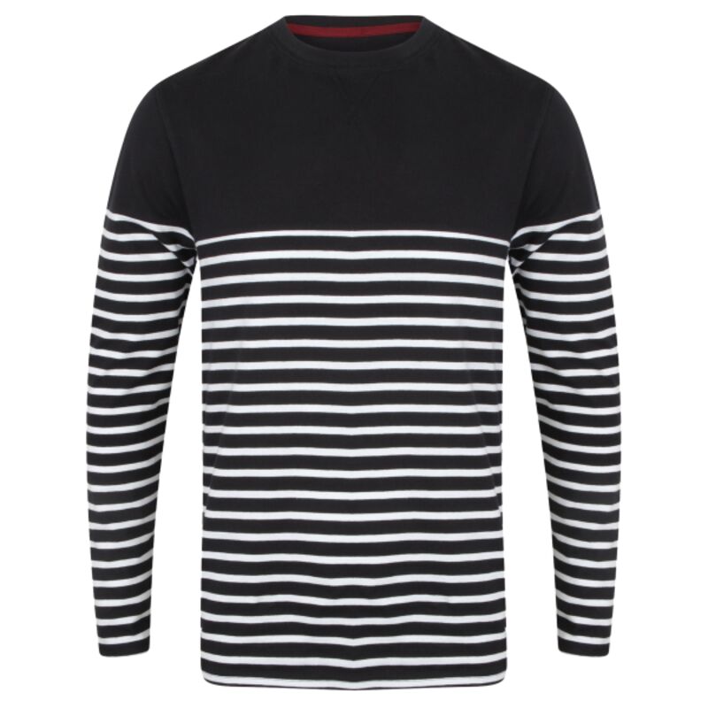 Front Row Unisex Long Sleeve Breton Striped T-Shirt Thumbnail